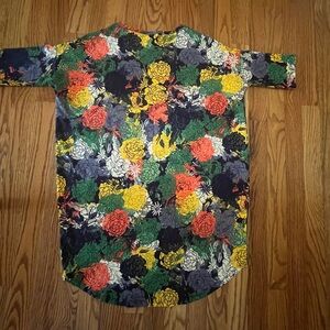 XXS Floral Patterned T-Shirt Dress